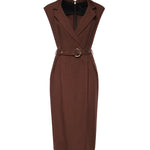 Abito midi a portafoglio con cintura 106565 A2W6L78 PINKO 