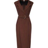 Abito midi a portafoglio con cintura 106565 A2W6L78 PINKO 