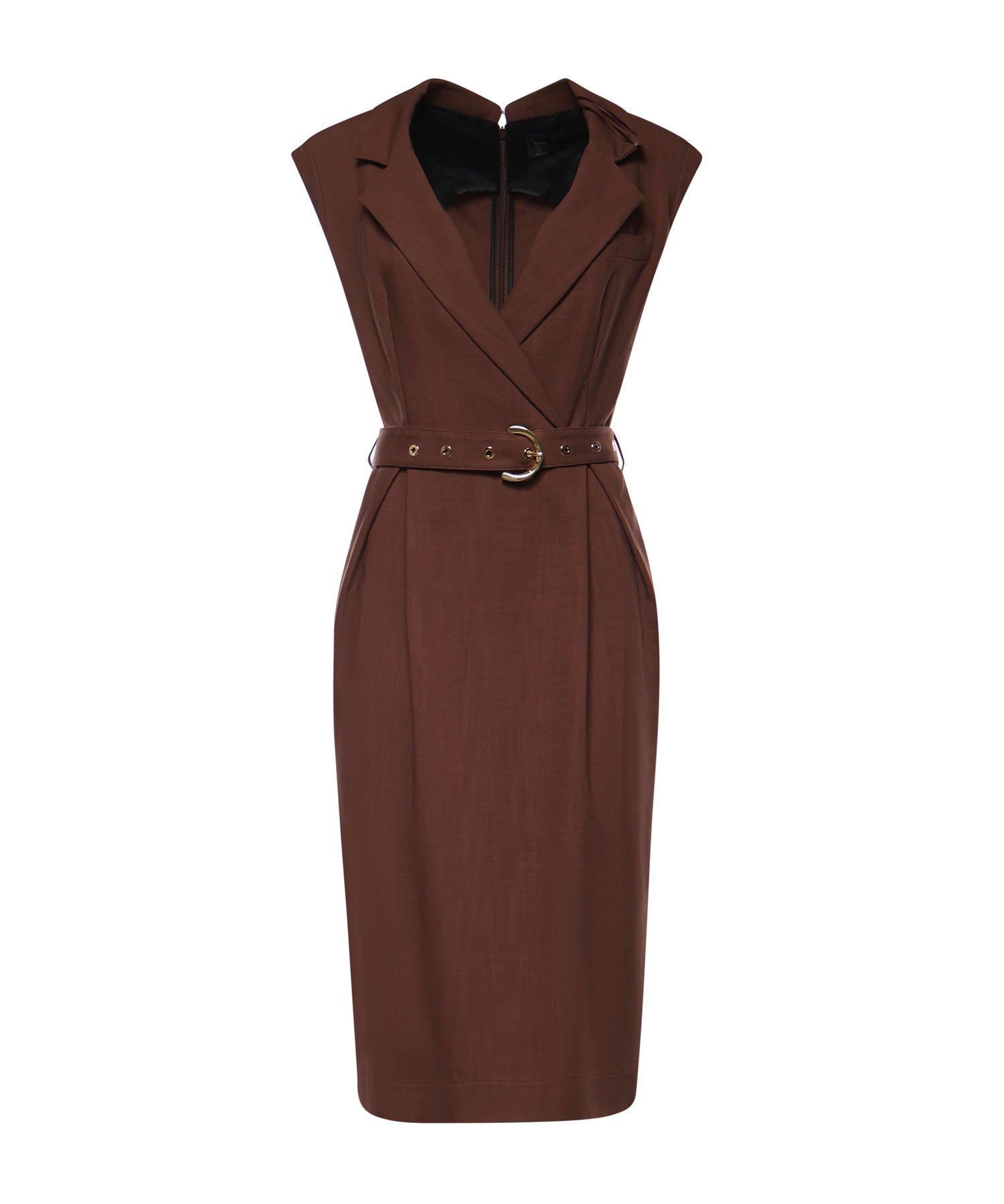 Abito midi a portafoglio con cintura 106565 A2W6L78 PINKO 