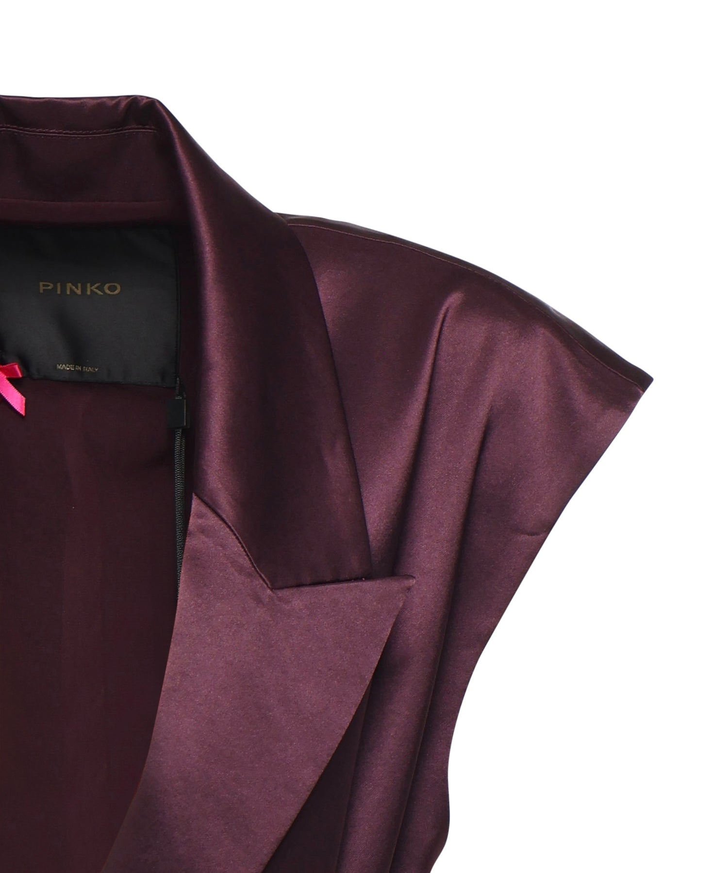 Giacca smanicata in satin 106585 A1Y5R57 PINKO 