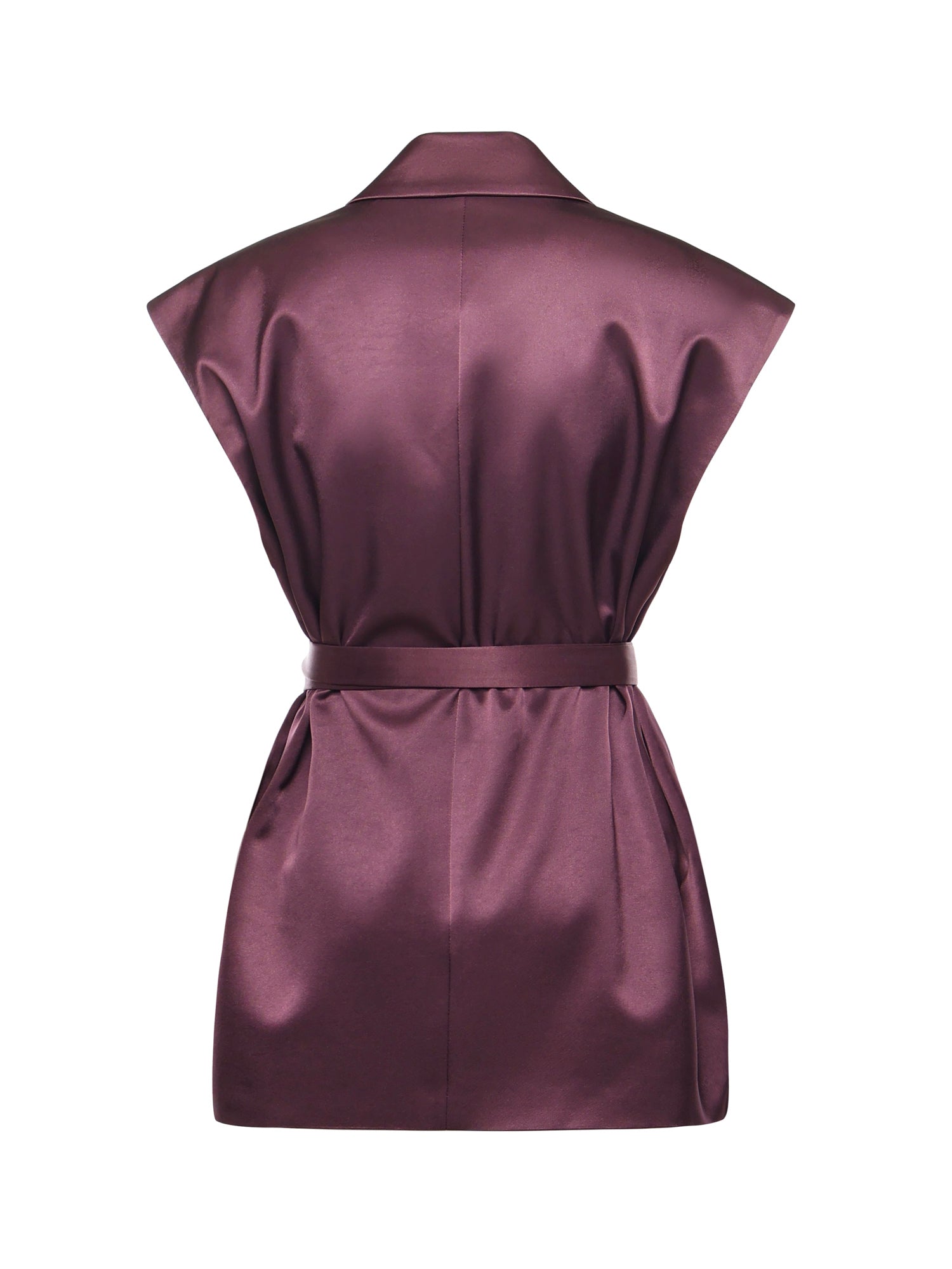 Giacca smanicata in satin 106585 A1Y5R57 PINKO 