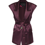 Giacca smanicata in satin 106585 A1Y5R57 PINKO 