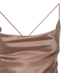 Abito slipdress lungo in satin 106587 A1Y5Q35 PINKO 