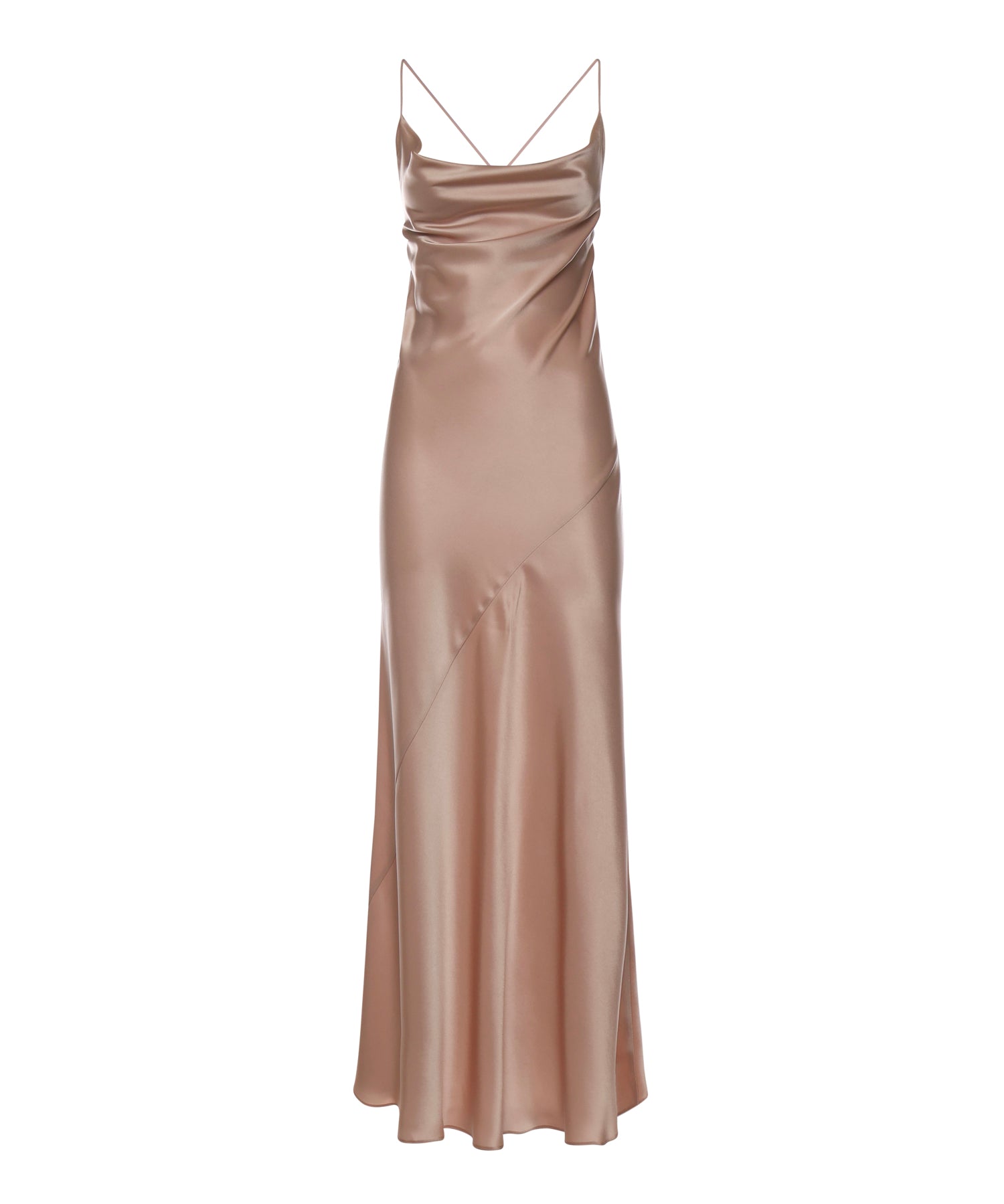 Abito slipdress lungo in satin 106587 A1Y5Q35 PINKO 