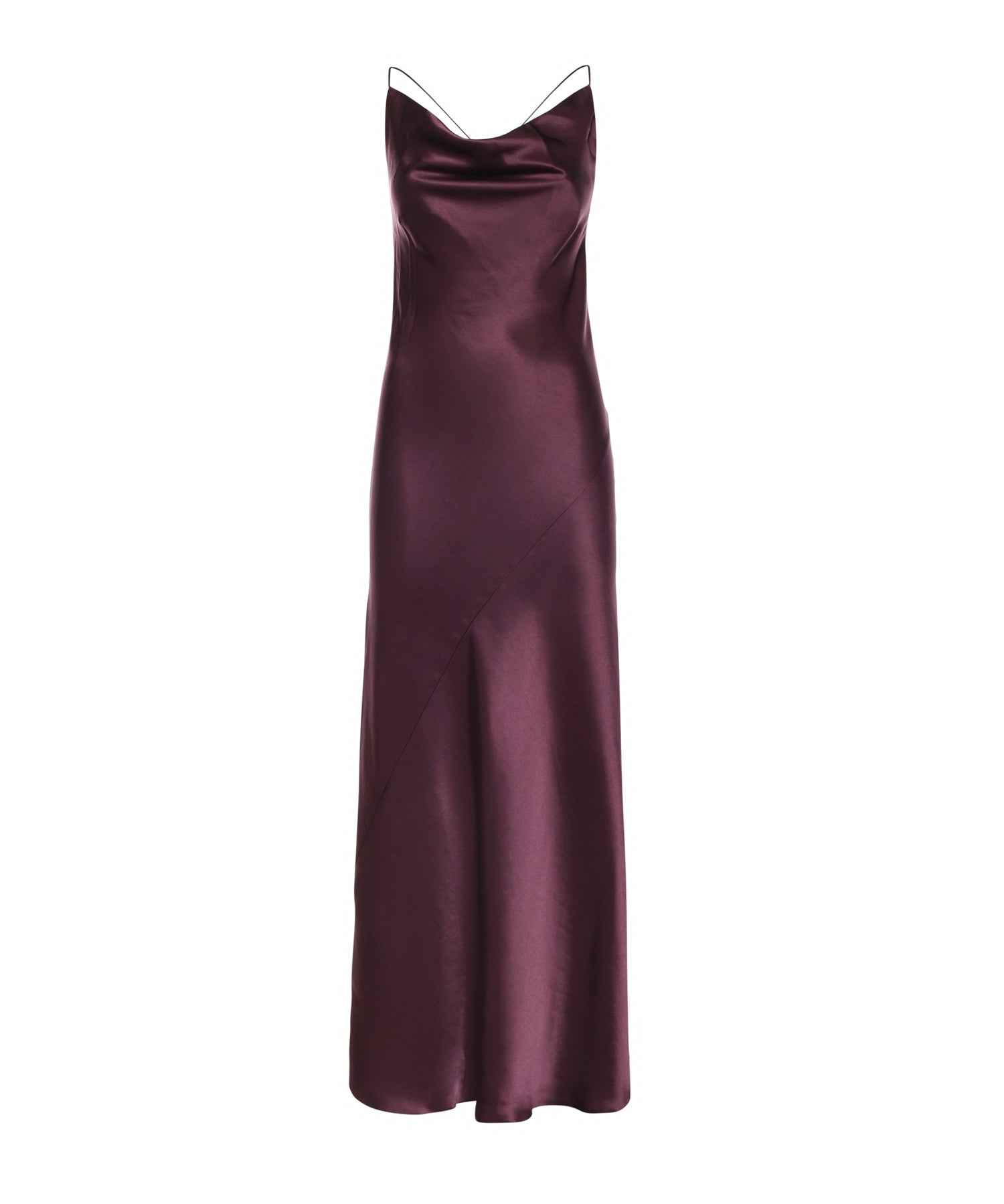 Abito slipdress lungo in satin 106587 A1Y5R57 PINKO 