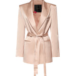 Giacca in satin con cintura 106589 A1Y5Q35 PINKO 