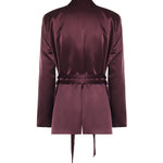 Giacca in satin con cintura 106589 A1Y5R57 PINKO 