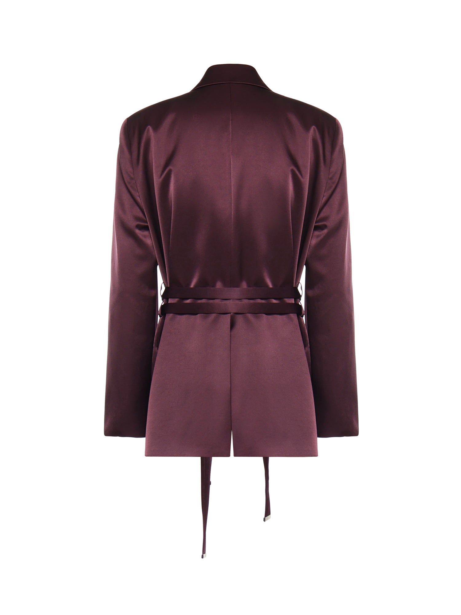 Giacca in satin con cintura 106589 A1Y5R57 PINKO 