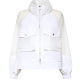 Giacca tecnica con inserti trasparenti 106592 A325Z04 PINKO 