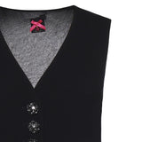 Gilet con bottoni rose gioiello 106593 A2Q2Z99 PINKO 
