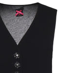 Gilet con bottoni rose gioiello 106593 A2Q2Z99 PINKO 