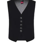 Gilet con bottoni rose gioiello 106593 A2Q2Z99 PINKO 