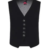 Gilet con bottoni rose gioiello 106593 A2Q2Z99 PINKO 