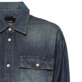 Camicia in denim con maniche a palloncino 106596 A37KPJC PINKO 