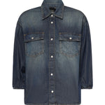Camicia in denim con maniche a palloncino 106596 A37KPJC PINKO 