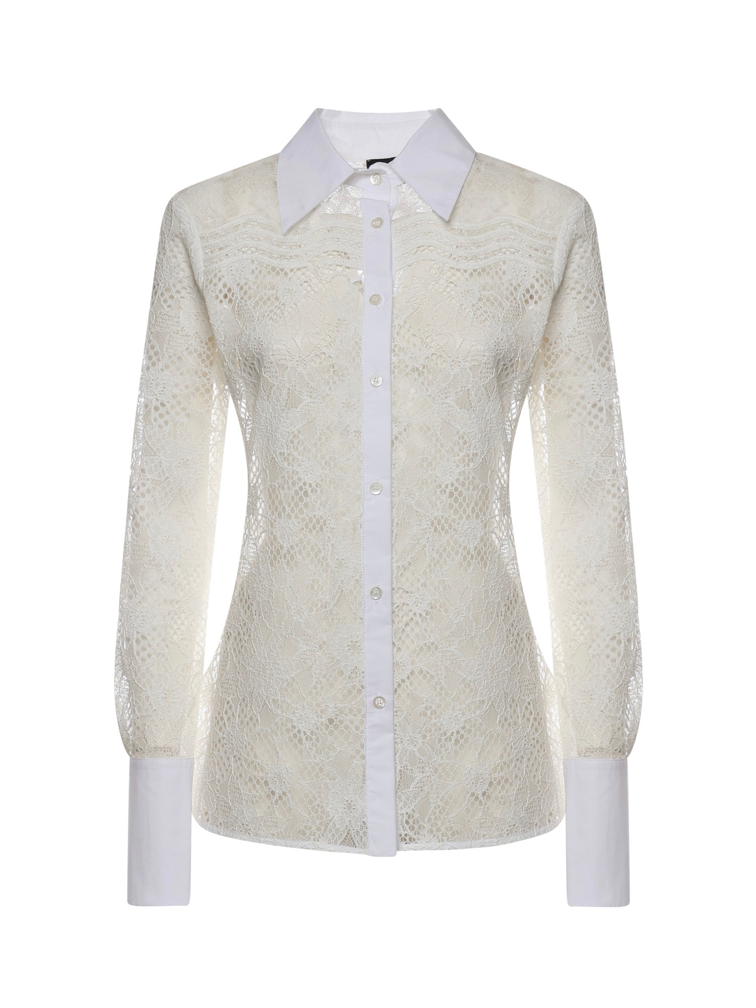 Camicia in tulle e pizzo 106600 A381Z05 PINKO 