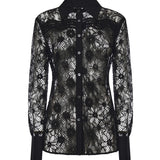 Camicia in tulle e pizzo 106600 A381Z99 PINKO 