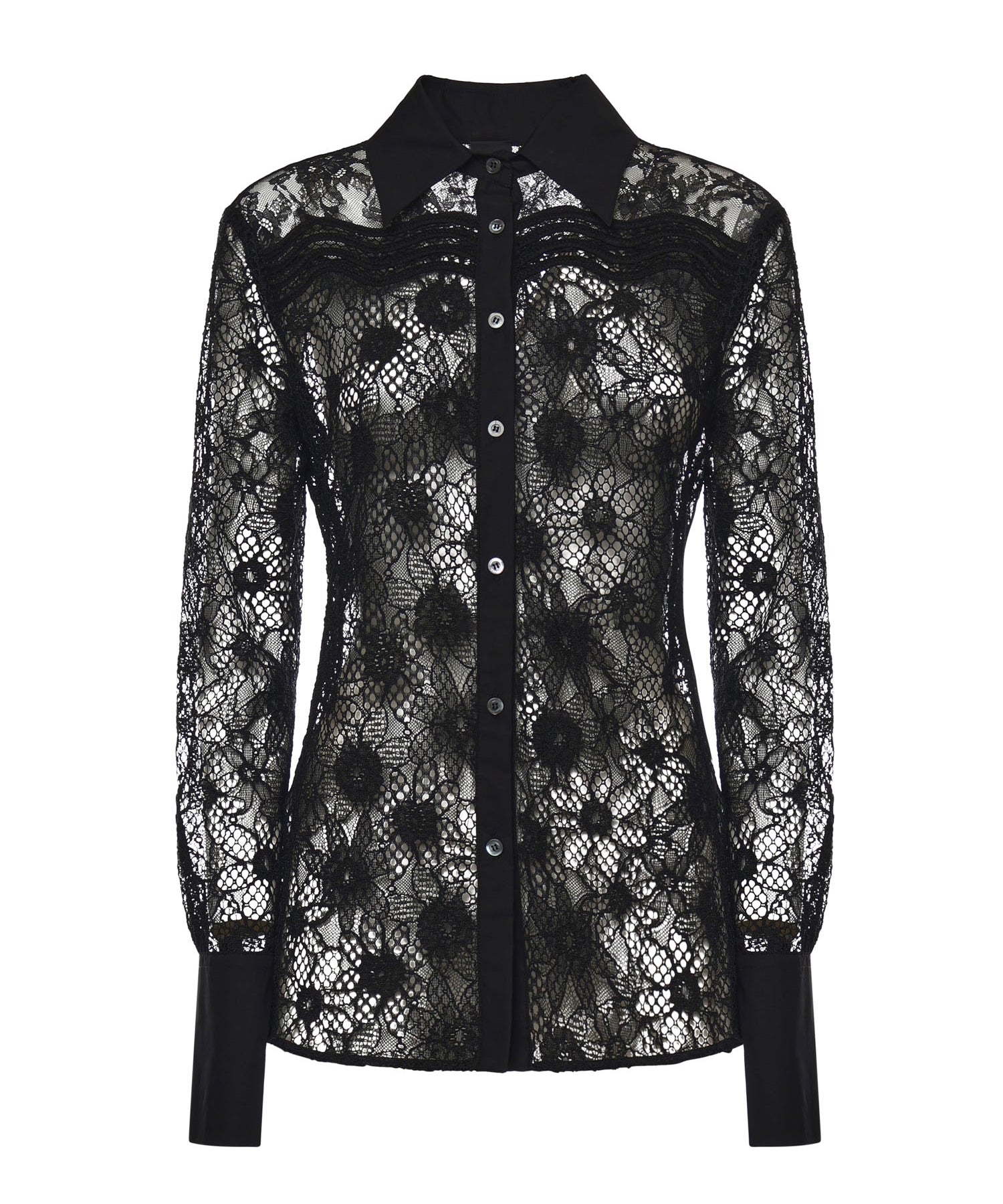 Camicia in tulle e pizzo 106600 A381Z99 PINKO 