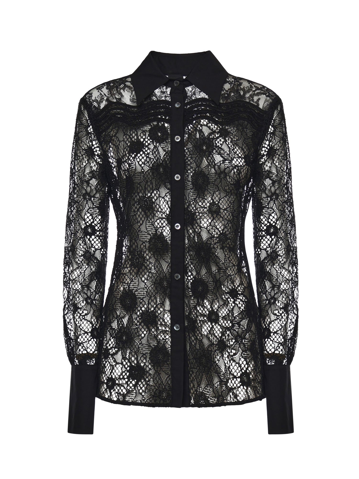 Camicia in tulle e pizzo 106600 A381Z99 PINKO 