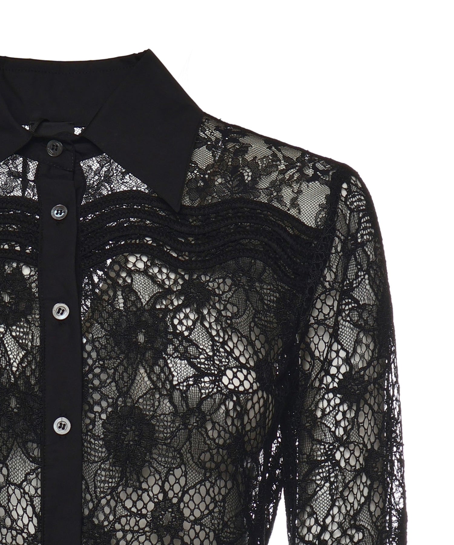 Camicia in tulle e pizzo 106600 A381Z99 PINKO 