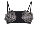 Reggiseno con rose gioiello ricamate 106622 A31PZ99 PINKO 