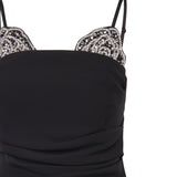 Abito midi con ricamo gioiello 106637 A31PZ99 PINKO 