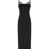 Abito midi con ricamo gioiello 106637 A31PZ99 PINKO 