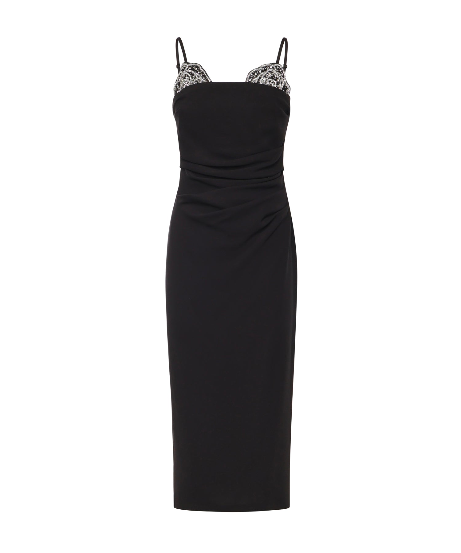 Abito midi con ricamo gioiello 106637 A31PZ99 PINKO 