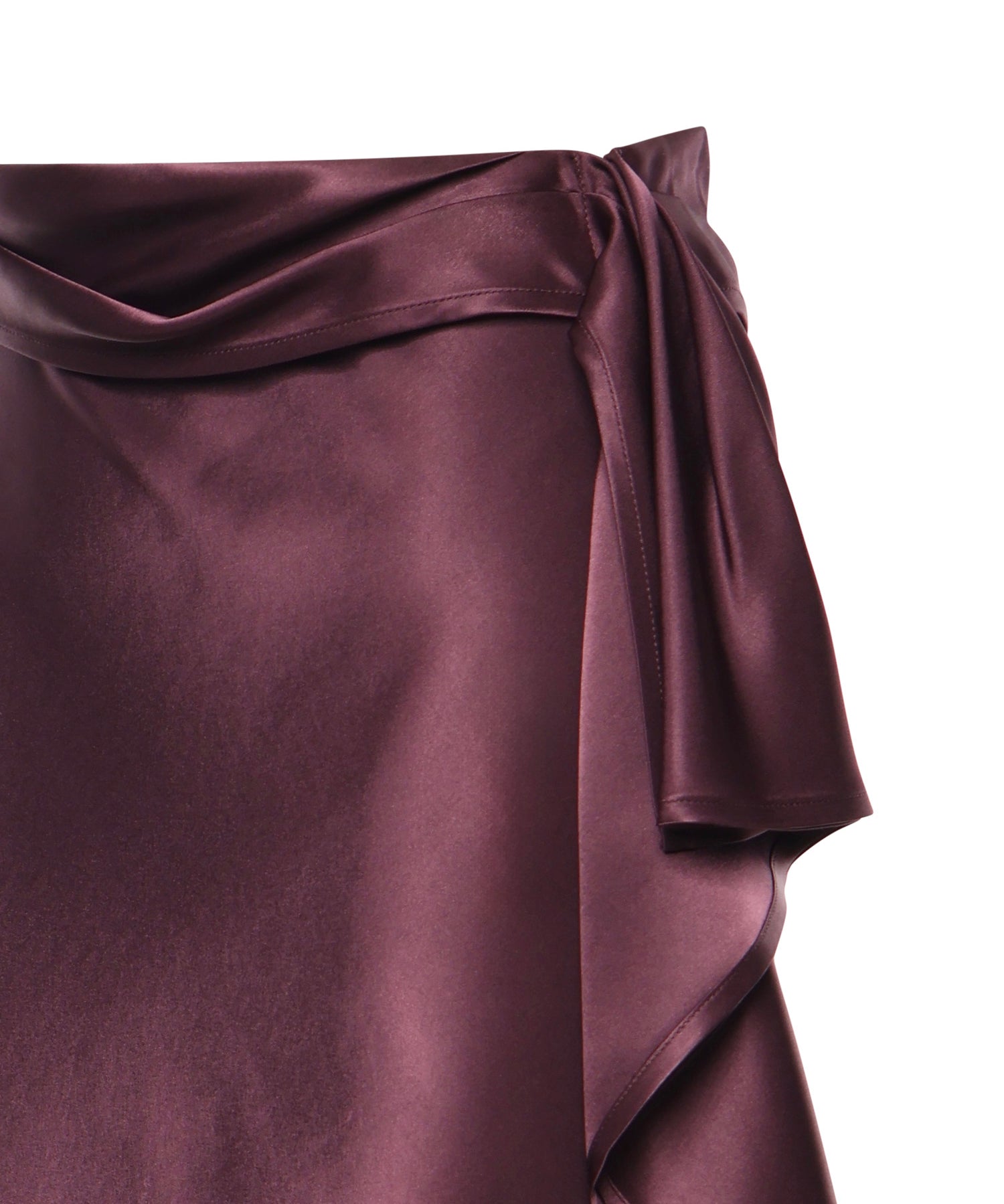 Gonna longuette asimmetrica in satin 106638 A1Y5R57 PINKO 