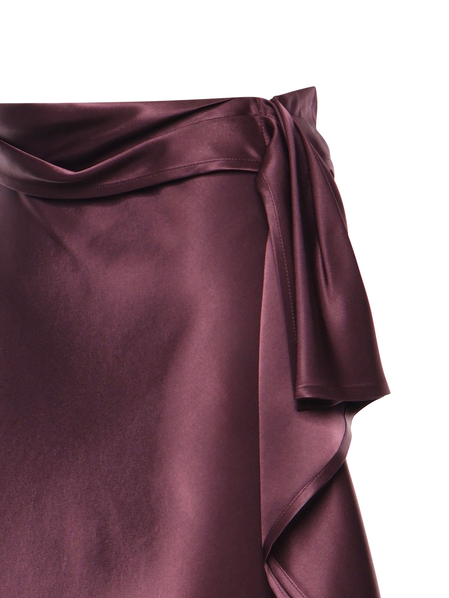 Gonna longuette asimmetrica in satin 106638 A1Y5R57 PINKO 