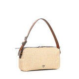 Borsa a spalla in rafia con logo 106661 A391HH2O PINKO 