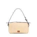 Borsa a spalla in rafia con logo 106661 A391HH2O PINKO 
