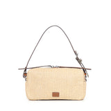 Borsa a spalla in rafia con logo 106661 A391HH2O PINKO