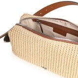 Borsa a spalla in rafia con logo 106661 A391HH2O PINKO