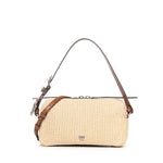 Borsa a spalla in rafia con logo 106661 A391HH2O PINKO 