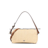 Borsa a spalla in rafia con logo 106661 A391HH2O PINKO 