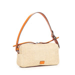Borsa a spalla in rafia con logo<BR/> 106661 A391HH9O PINKO 
