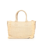 Borsa shopper media Beach in rafia con logo e nappine 106673 A39YHZ3Q PINKO 