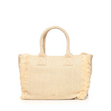 Borsa shopper media Beach in rafia con logo e nappine 106673 A39YHZ3Q PINKO 