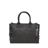 Borsa shopper media Beach in rafia con logo e nappine 106673 A39YZ99Q PINKO 