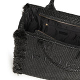 Borsa shopper media Beach in rafia con logo e nappine 106673 A39YZ99Q PINKO 