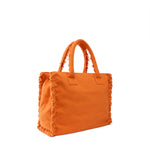 Borsa shopper Beach in canvas con logo 106673 A3A4A76 PINKO 