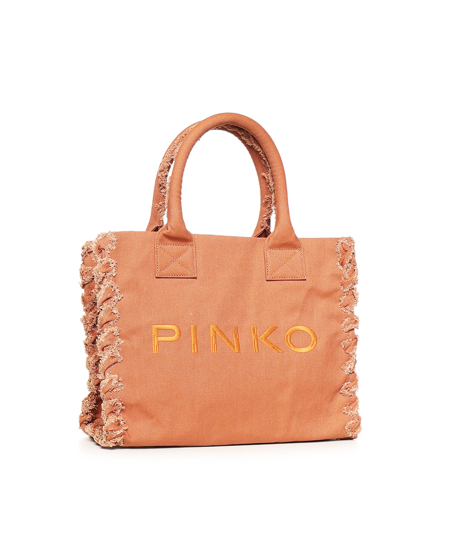 Borsa shopper Beach in canvas con logo 106673 A3A4L08 PINKO 