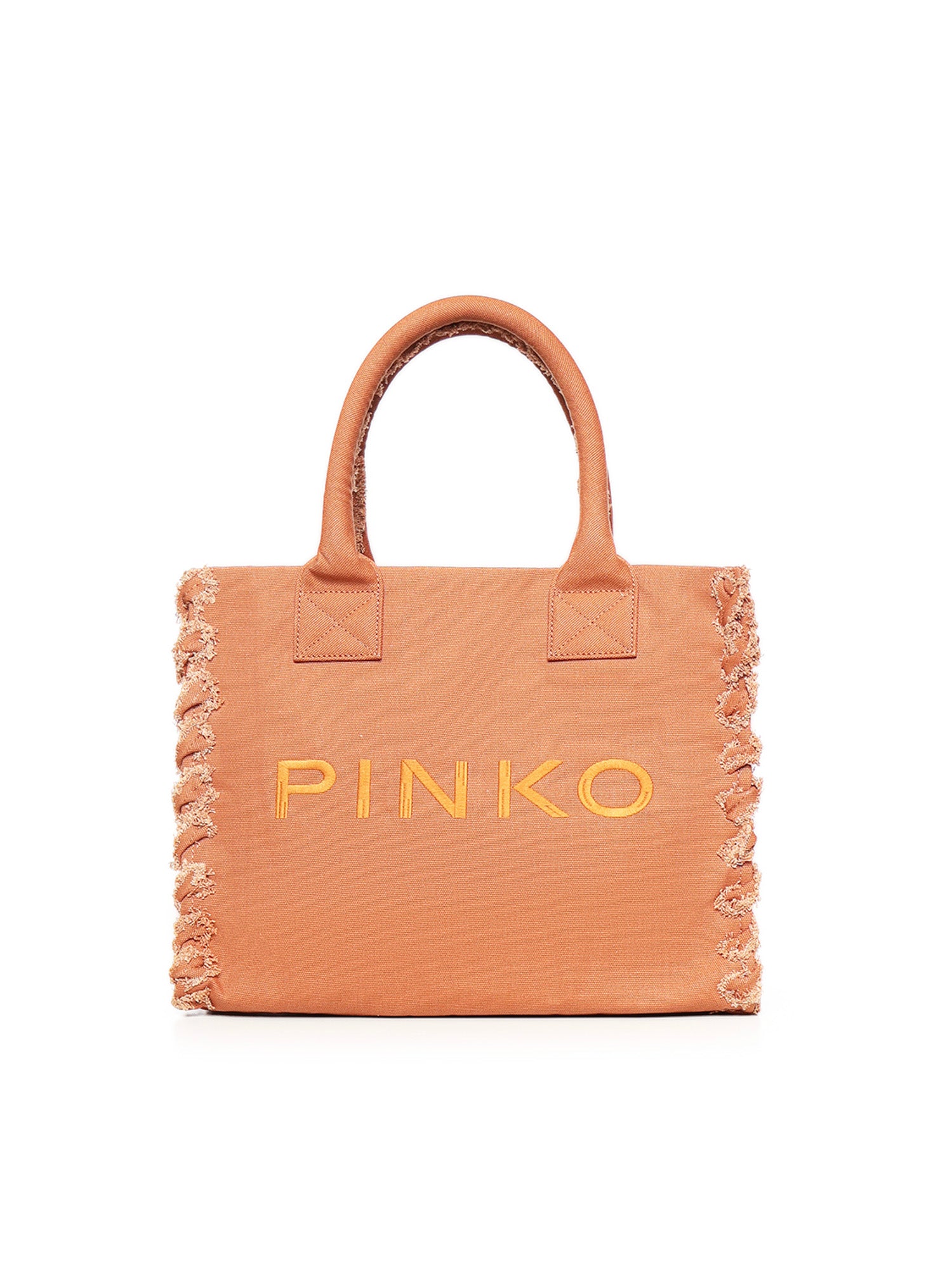 Borsa shopper Beach in canvas con logo 106673 A3A4L08 PINKO 