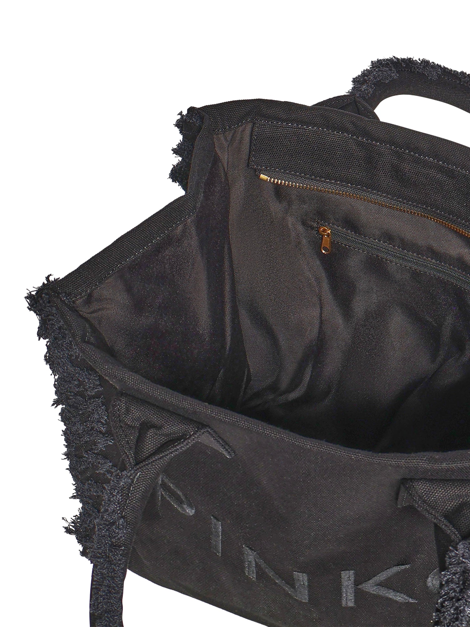 Borsa shopper Beach in canvas con logo 106673 A3A4Z99 PINKO 