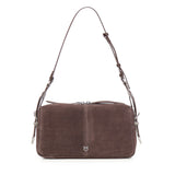 Borsa a spalla media Keeper Bag in suede 106676 A0F6M11O PINKO 
