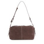 Borsa a spalla media Keeper Bag in suede 106676 A0F6M11O PINKO 
