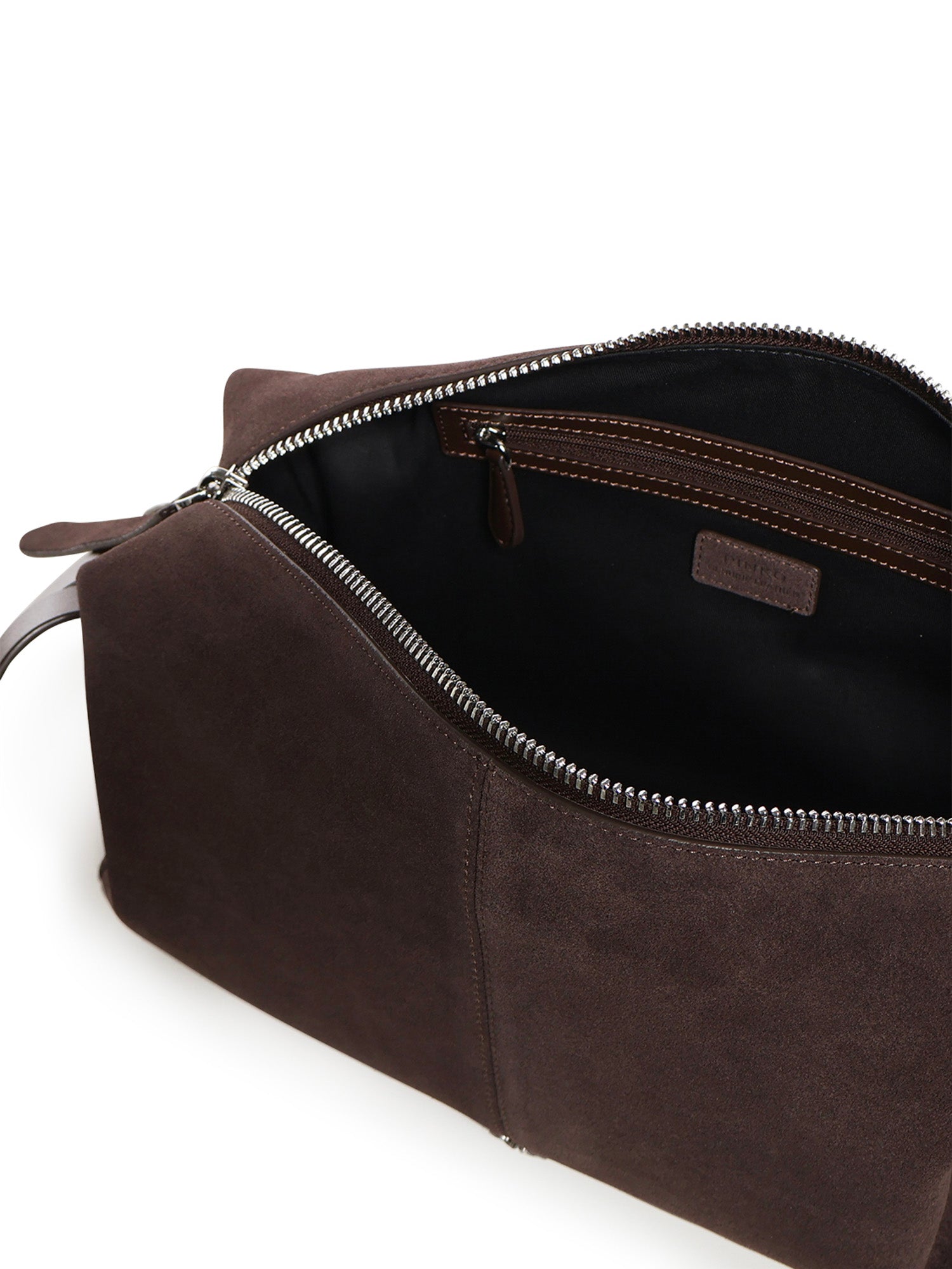 Borsa a spalla media Keeper Bag in suede 106676 A0F6M11O PINKO 