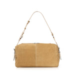 Borsa a spalla grande Keeper Bag in suede 106678 A0F6L22O PINKO 