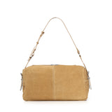 Borsa a spalla grande Keeper Bag in suede 106678 A0F6L22O PINKO 